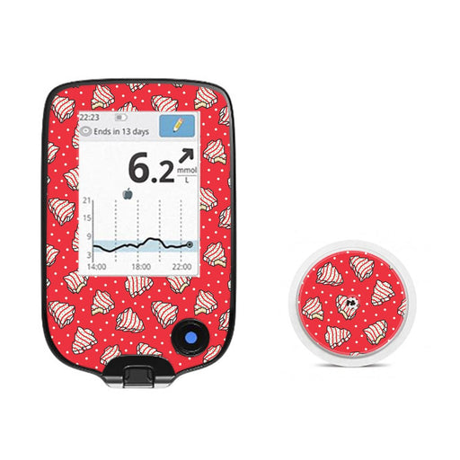 Peelz Christmas Cakes Freestyle Libre 2 Peelz/Stickers White Smoke Receiver + Sensor