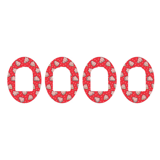 Peelz Christmas Cakes Pod Patch Tape - Pump Peelz Patch Medical Tape White Smoke 4-Pack Omnipod Tape