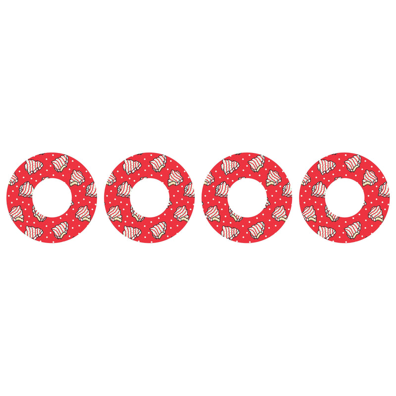 Peelz Christmas Cakes Patch  Tape Designed for the FreeStyle Libre 2 Patch Medical Tape White Smoke 4-Pack Libre