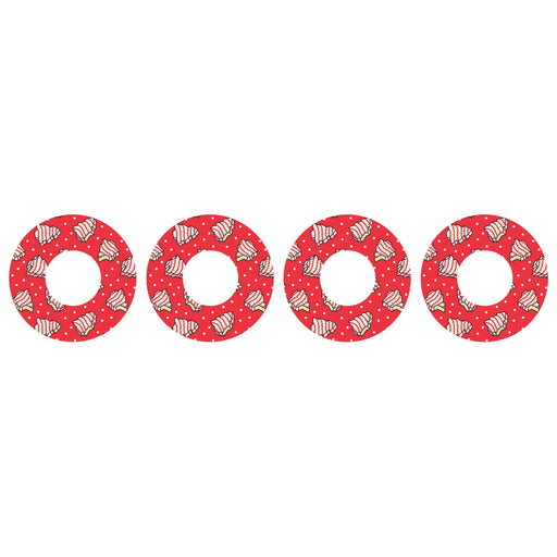 Peelz Christmas Cakes Patch  Tape Designed for the FreeStyle Libre 2 Patch Medical Tape White Smoke 4-Pack Libre