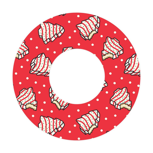 Peelz Christmas Cakes Patch  Tape Designed for the FreeStyle Libre 2 Patch Medical Tape White Smoke 1-Pack Libre