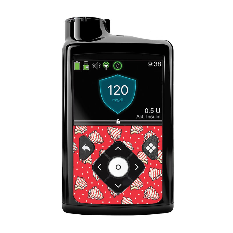 Peelz Christmas Cakes Sticker for Medtronic MiniMed 770G & 780G Peelz/Stickers Black Whole System Peelz (front back + clip),Front Peelz