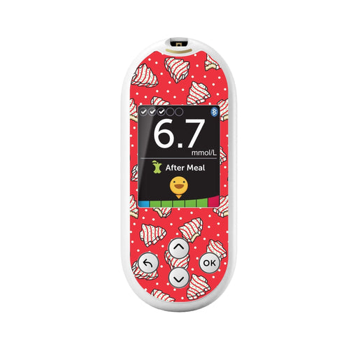 Peelz Christmas Cakes for OneTouch Verio Reflect Glucometer Peelz/Stickers White Smoke