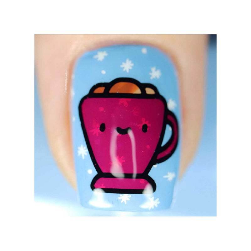 UberChic Beauty Christmas Kawaii Layers Stamping Plate Gray