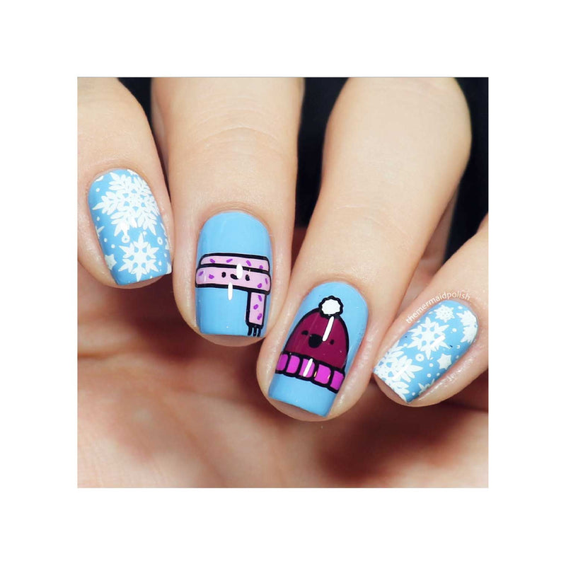UberChic Beauty Christmas Kawaii Layers Stamping Plate Gray
