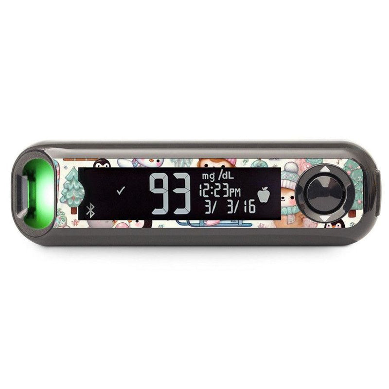 Peelz Christmas Scene Sticker for Bayer Contour© Next One Glucometer Peelz/Stickers Black