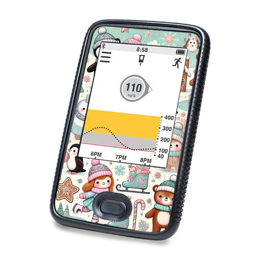Peelz Christmas Scene Sticker for DEXCOM G6 Touchscreen Receiver Peelz/Stickers White Smoke