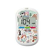 Peelz Christmas Scene Sticker for OneTouch Verio Flex Glucometer Peelz/Stickers White Smoke