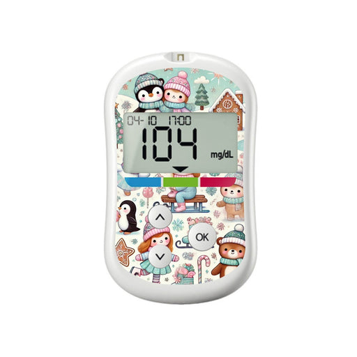 Peelz Christmas Scene Sticker for OneTouch Verio Flex Glucometer Peelz/Stickers White Smoke