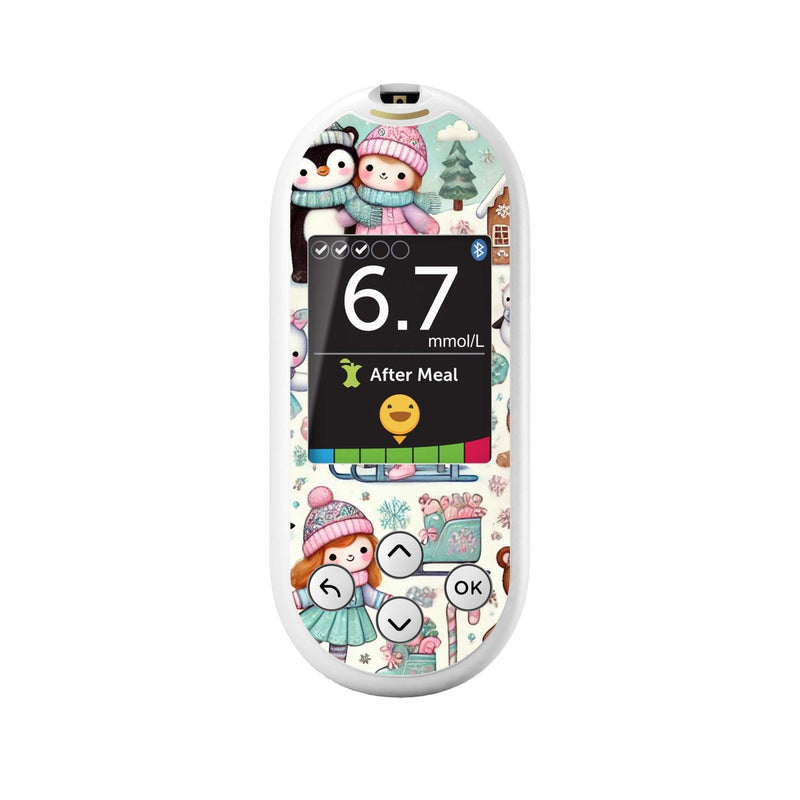 Peelz Christmas Scene Sticker for OneTouch Verio Reflect Glucometer Peelz/Stickers White Smoke