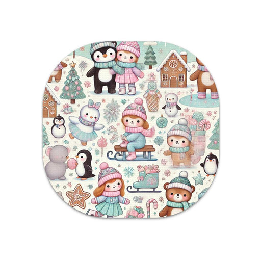 Peelz Christmas Scene Overpatch Tape - Pump Peelz Patch Medical Tape White Smoke 12-Pack (Set of 12 Patches),4-Pack (Set of 4 Patches),1-Single (One Patch)