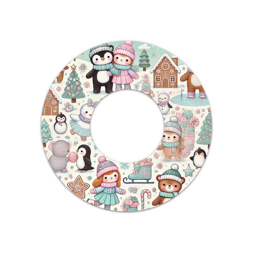 Peelz Christmas Scene Freestyle Libre 2 Patch Tape - Pump Peelz Patch Medical Tape White Smoke 12-Pack Libre 2 (Set of 12 Patches),4-Pack Libre 2 (Set of 4 Patches),1-Single (1 Single Patch)