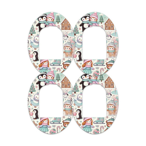 Peelz Christmas Scene Pod Patch Tape - Pump Peelz Patch Medical Tape White Smoke 12-Pack (Set of 12 Patches),4-Pack (Set of 4 Patches),1-Single (One Patch)