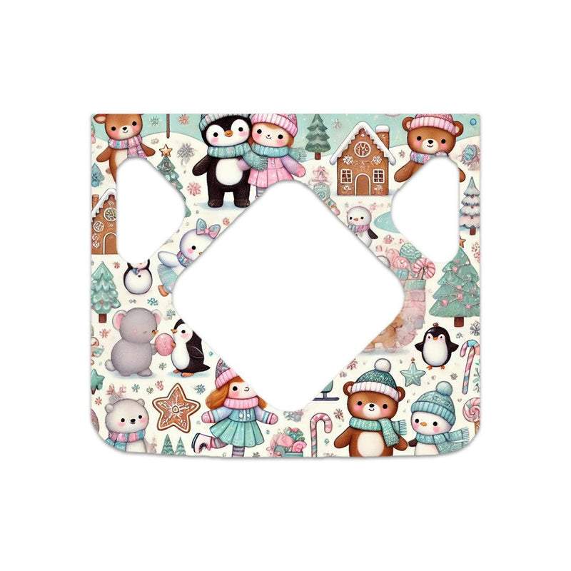 Peelz Christmas Scene Sticker for Medtronic MiniMed 770G & 780G Peelz/Stickers White Smoke Front Peelz