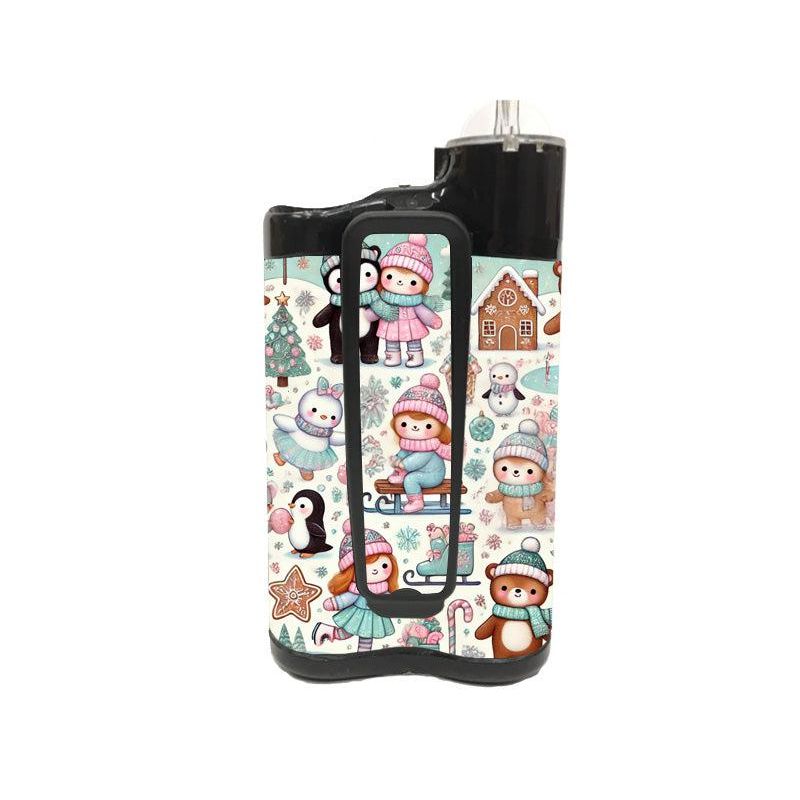 Peelz Christmas Scene Sticker for Medtronic MiniMed 770G & 780G Peelz/Stickers White Smoke Back and Clip Peelz