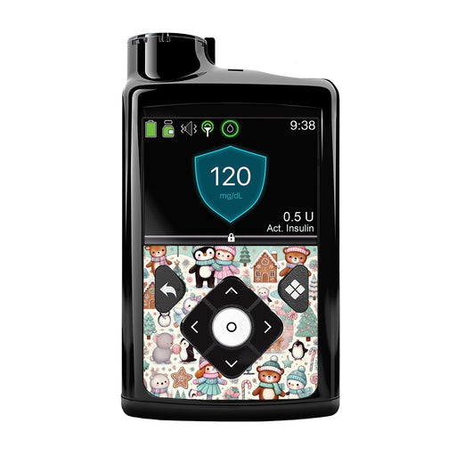Peelz Christmas Scene Sticker for Medtronic MiniMed 770G & 780G Peelz/Stickers Black Whole System Peelz (front back + clip)