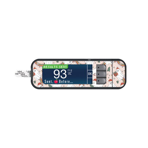 Peelz Christmas Spirits Sticker for Bayer Contour Next Glucometer Peelz/Stickers White Smoke