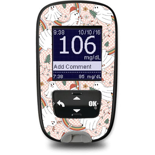 Peelz Christmas Spirits Sticker for the Accu-Chek Guide Glucometer Peelz/Stickers White Smoke