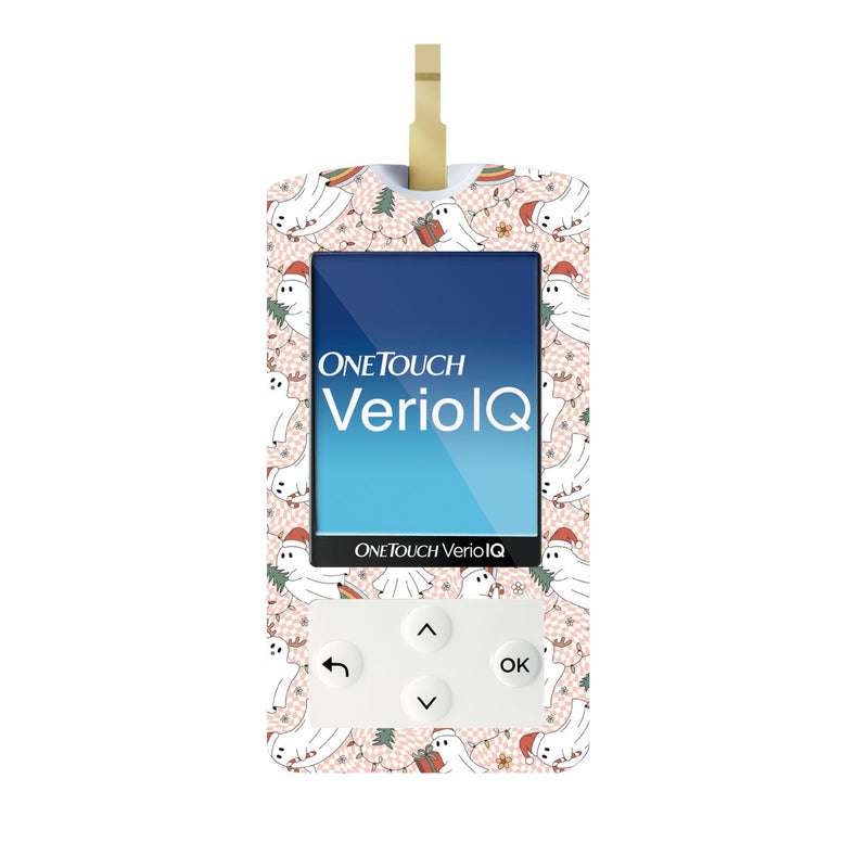 Peelz Christmas Spirits for OneTouch Verio IQ Glucometer Peelz/Stickers White Smoke