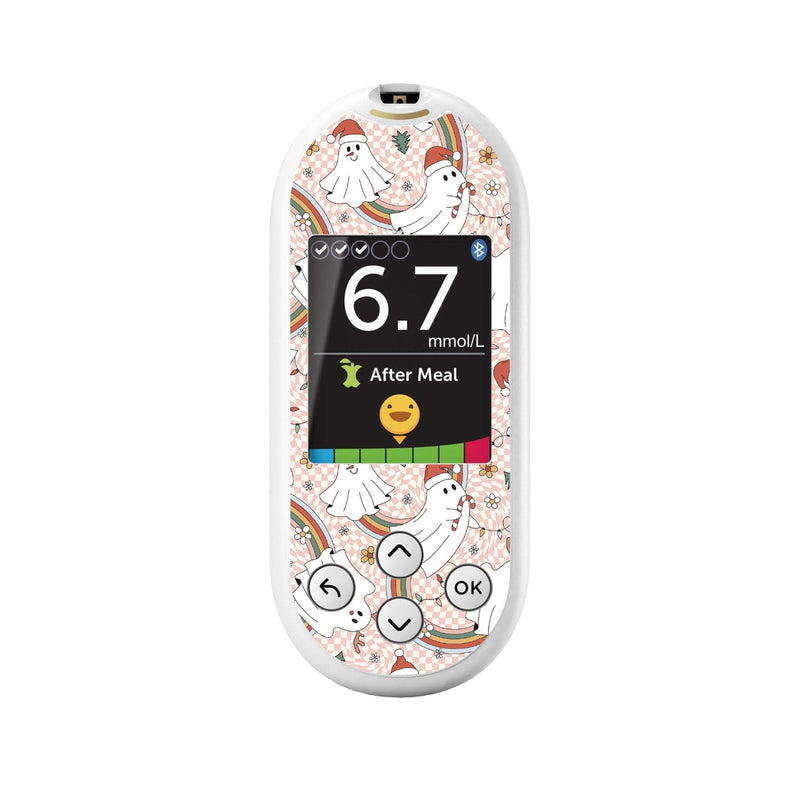 Peelz Christmas Spirits for OneTouch Verio Reflect Glucometer Peelz/Stickers White Smoke