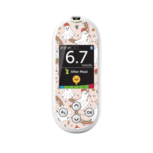 Peelz Christmas Spirits for OneTouch Verio Reflect Glucometer Peelz/Stickers White Smoke