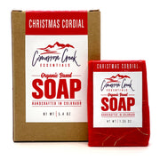 Cimarron Creek Essentials Christmas Cordial Organic Bar Soap 5.4oz Bath & Body White Smoke Full Bar,Travel Bar