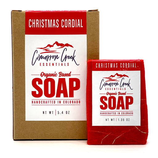 Cimarron Creek Essentials Christmas Cordial Organic Bar Soap 5.4oz Bath & Body White Smoke Full Bar,Travel Bar