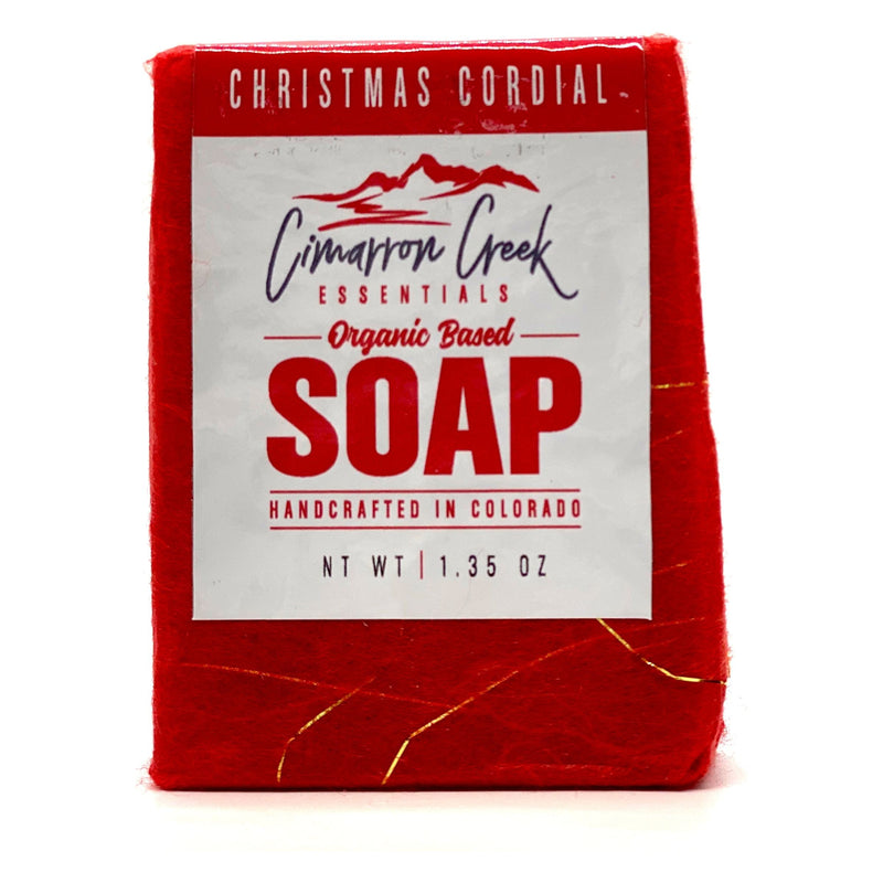 Cimarron Creek Essentials Christmas Cordial Organic Bar Soap 5.4oz Bath & Body Dark Red Travel Bar