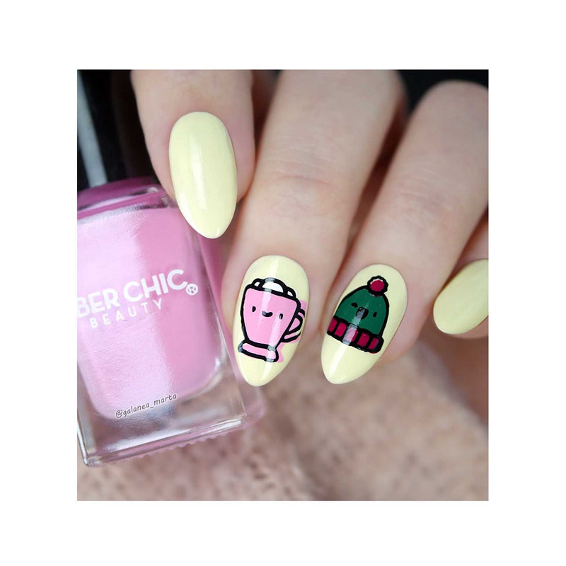 UberChic Beauty Christmas Kawaii Layers Stamping Plate Rosy Brown