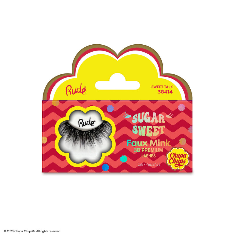 Rude Cosmetics Chupa Chups Sugar Sweet Faux Mink Lashes False Eyelashes Maroon Sweet Talk