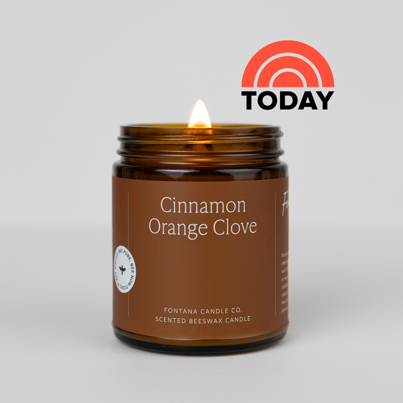 Fontana Candle Co Cinnamon Orange Clove Jar Candle Candles Light Gray Jar Candle