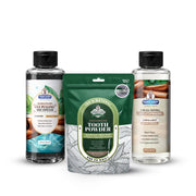 Garner's Garden Travel Sized Oral Care Trio | Trio | H2O2 | Fluoride Free Oral Care White Smoke Cinnamint / 4oz Rinses / Reduced Strength + 2oz Organic Tooth Powder