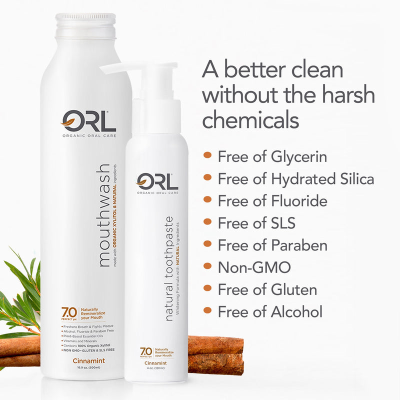 ORL Cinnamint Bundle - Toothpaste & Mouthwash Combo Bundle White Smoke