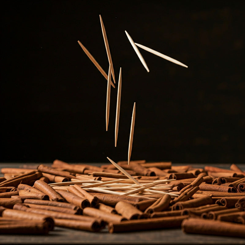 BiteMyWood Bully Stick 2.5" Mini - All Natural Birchwood Flavored Human Chewing Sticks | BiteMyWood Toothpicks Black Cinnamon Mini Pack