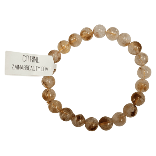 ZAQ Skin & Body Citrine Bracelet - positive energy Rosy Brown 6mm,8mm,10mm