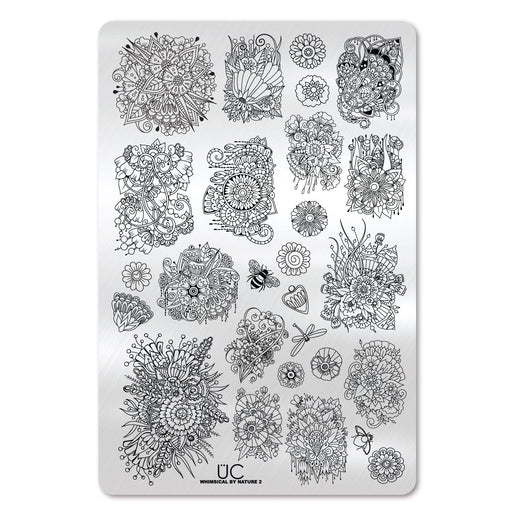 UberChic Beauty Whimsical By Nature-02 Stamping Plate Light Gray
