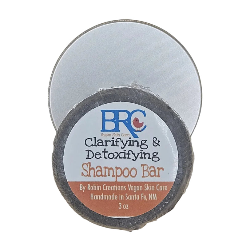 By Robin Creations Clarifying & Detoxifying Shampoo Bar Shampoo White Smoke 1 Bar with Storage Tin