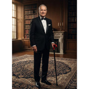 Classy Walking Canes Classy Cane with Coconut Red Derby Handle in Italian Leather Walking Cane Black