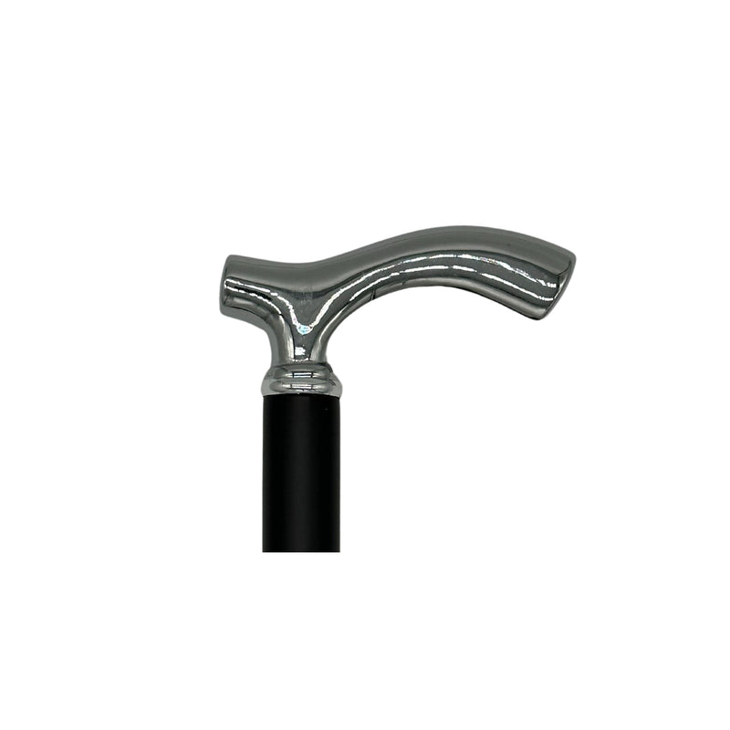 Classy Walking Canes Classy Canes Chrome Plated Fritz Style Handle Walking Cane White Smoke