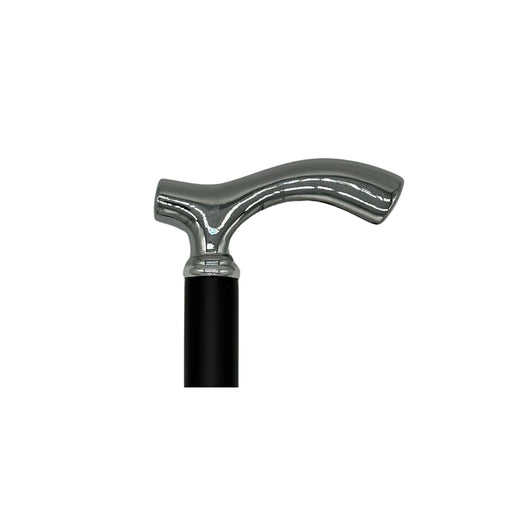 Classy Walking Canes Classy Canes Chrome Plated Fritz Style Handle Walking Cane White Smoke