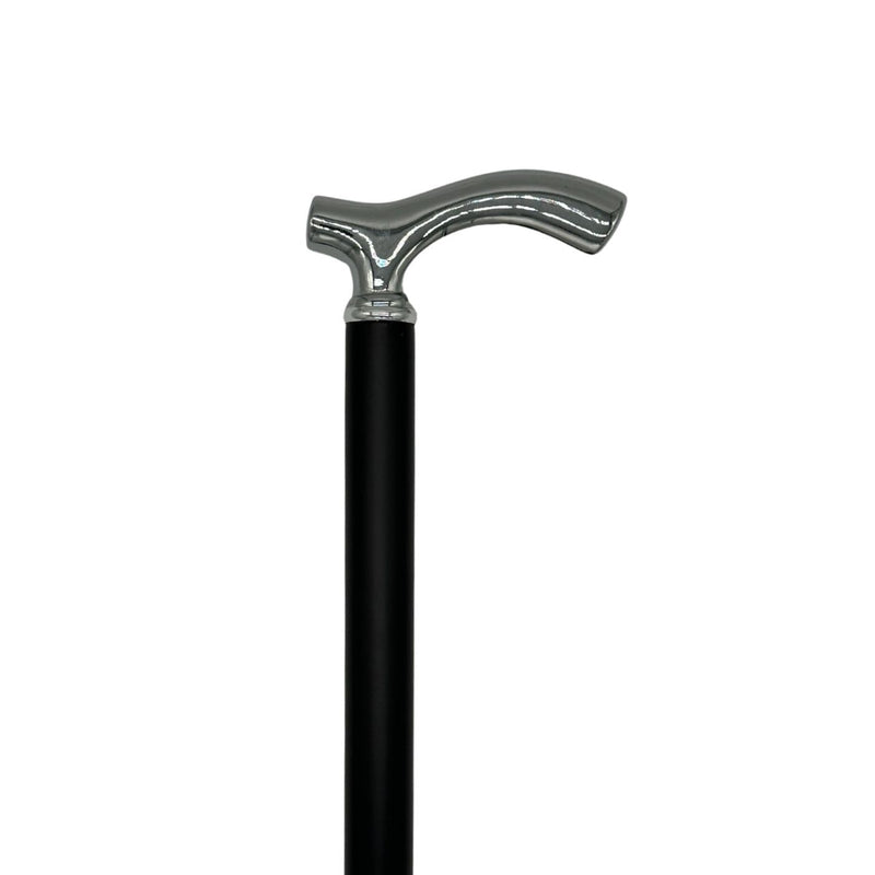 Classy Walking Canes Classy Canes Chrome Plated Fritz Style Handle Walking Cane White Smoke
