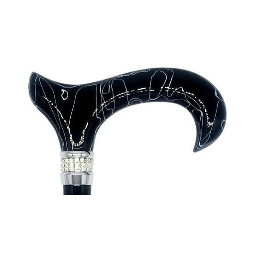 Classy Walking Canes Classy Walking Canes Adjustable Elegant Black With Rhinestone Collar Walking Cane Light Gray