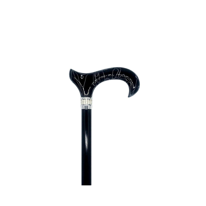 Classy Walking Canes Classy Walking Canes Adjustable Elegant Black With Rhinestone Collar Walking Cane Light Gray
