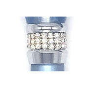Classy Walking Canes Classy Walking Canes Adjustable Elegant Blue with Rhinestone Collar Walking Cane Dark Gray