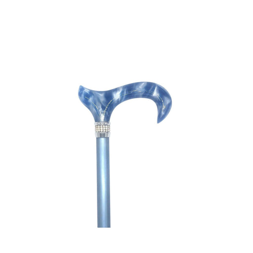 Classy Walking Canes Classy Walking Canes Adjustable Elegant Blue with Rhinestone Collar Walking Cane Light Slate Gray