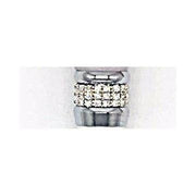 Classy Walking Canes Classy Walking Canes Adjustable Elegant Shinny White with Rhinestone Collar Walking Cane Dark Gray