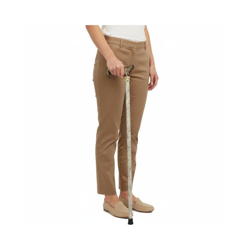 Classy Walking Canes Classy Walking Canes Adjustable Fashionable Khaki Rhinestone and Pearls Walking Cane White Smoke