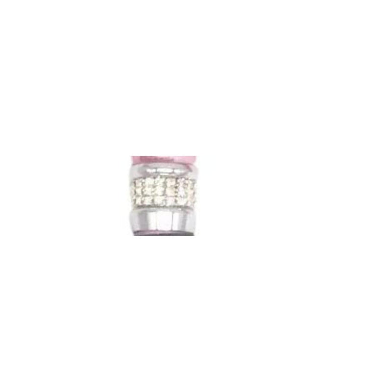 Classy Walking Canes Classy Walking Canes Adjustable Fashionable Pink Rhinestone Collar Walking Cane White Smoke