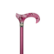 Classy Walking Canes Classy Walking Canes Adjustable Fashionable Pink Rhinestone Collar Walking Cane White Smoke