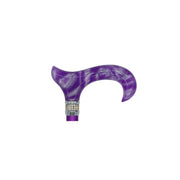 Classy Walking Canes Classy Walking Canes Adjustable Purple with Rhinestone Collar Walking Cane Dim Gray